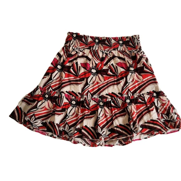 Anthropologie Women's Floral Tiered Skirt SZ XS, Smocked Waist, Boho Style - Picture 5 of 9